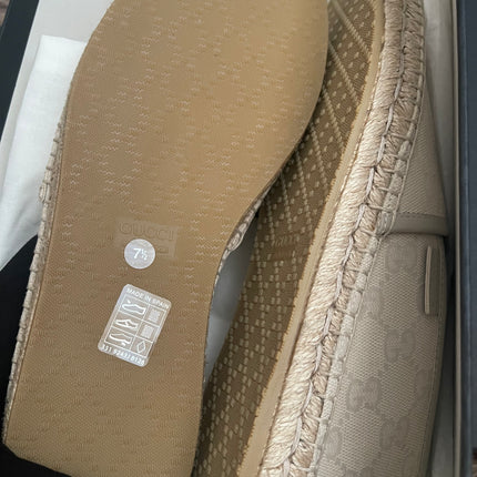 Authentic Preloved Gucci Cream Canvas Espadrilles for men sz 7.5