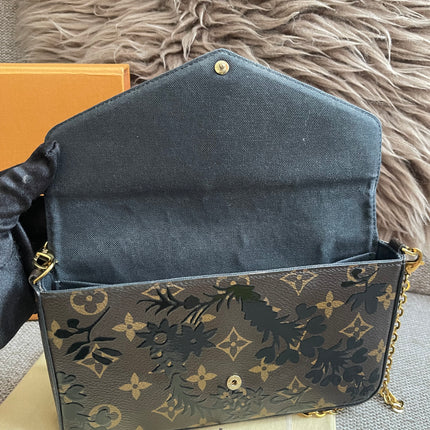 Preloved Authentic LV Félicie Pochette – Limited Edition Floral Jacquard Canvas