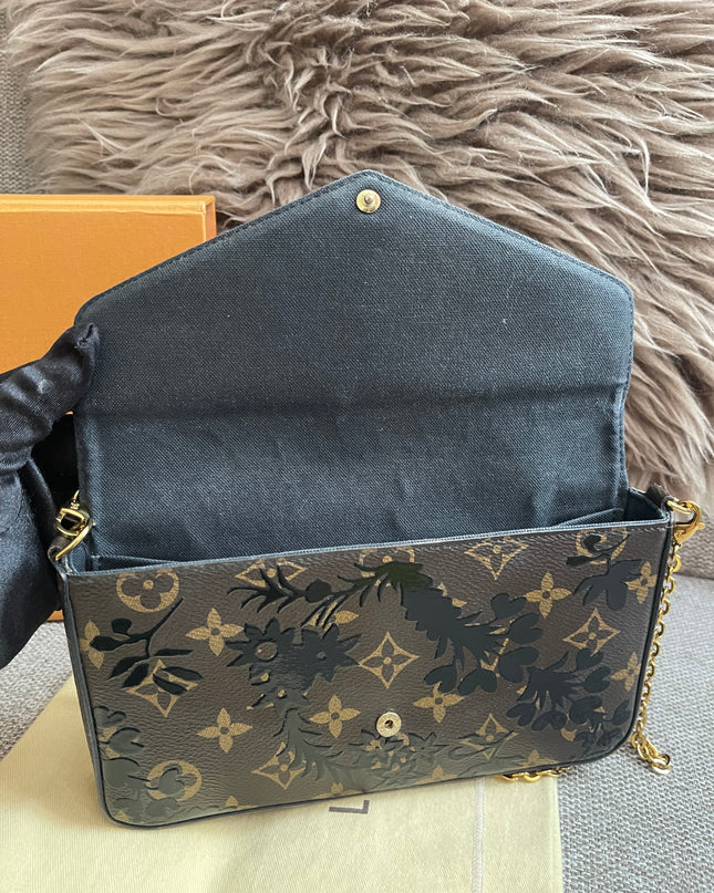 Preloved Authentic LV Félicie Pochette – Limited Edition Floral Jacquard Canvas