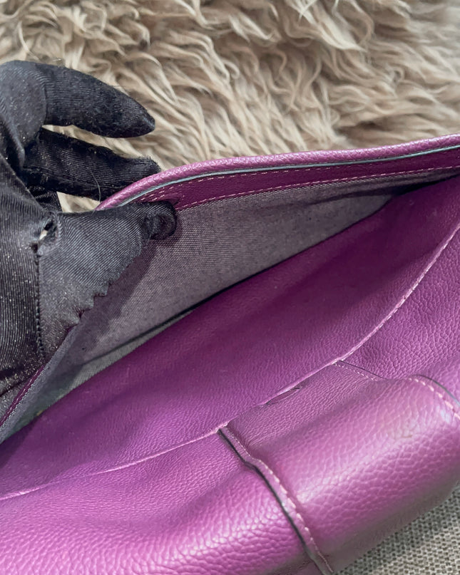 Preloved Authentic Marc Jacobs Interlock Saddle Bag in Plum