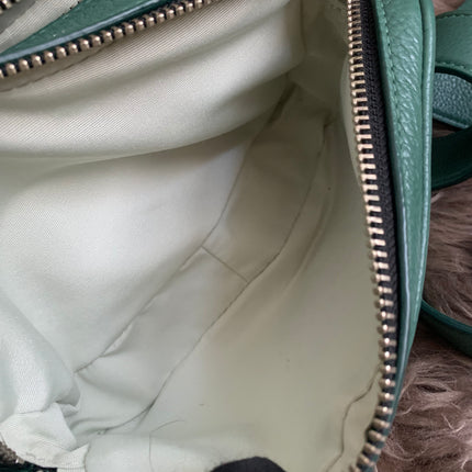 Marc Jacobs The Softshot 21 in cucumber green leather silver-tone hardware