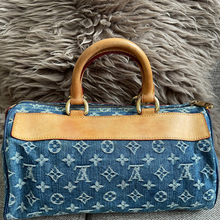 Preloved Authentic Louis Vuitton Neo Speedy Monogram Denim Handbag