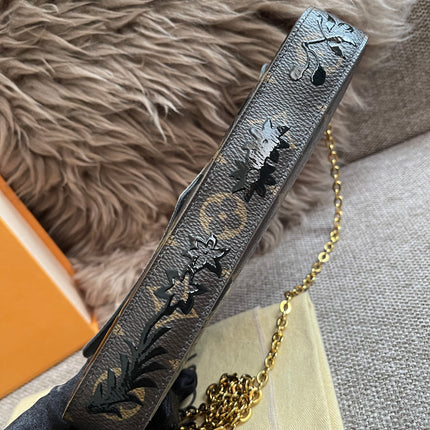 Preloved Authentic LV Félicie Pochette – Limited Edition Floral Jacquard Canvas