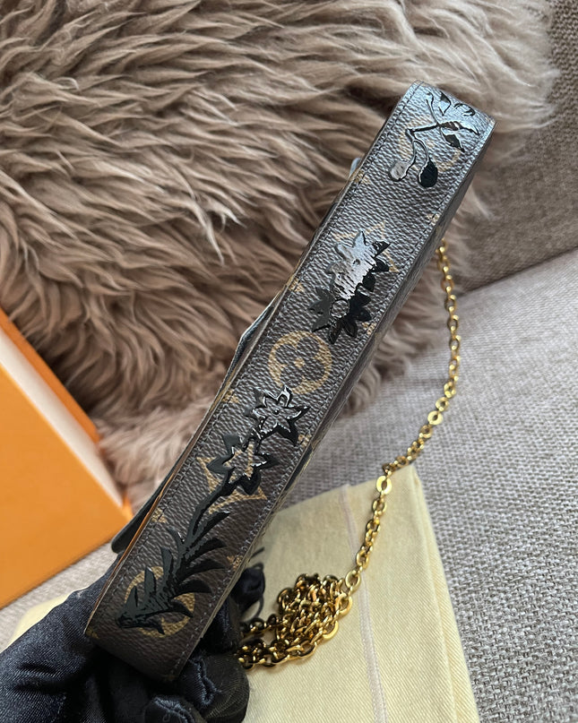 Preloved Authentic LV Félicie Pochette – Limited Edition Floral Jacquard Canvas