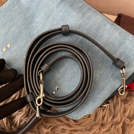 Authentic Preloved Coach Mini Lillie Carryall (Denim Multi)