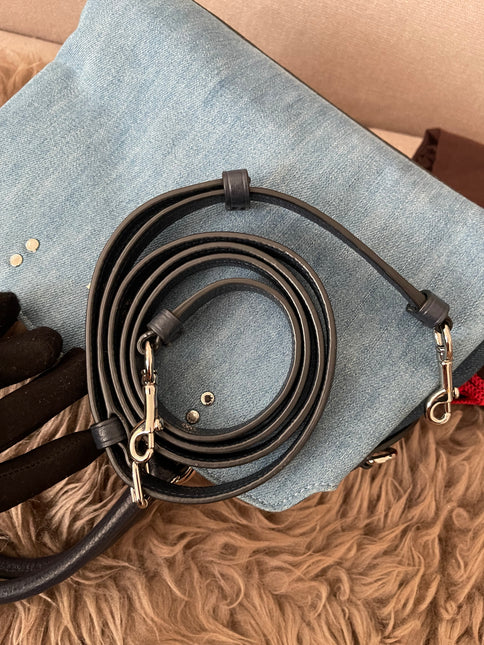 Authentic Preloved Coach Mini Lillie Carryall (Denim Multi)