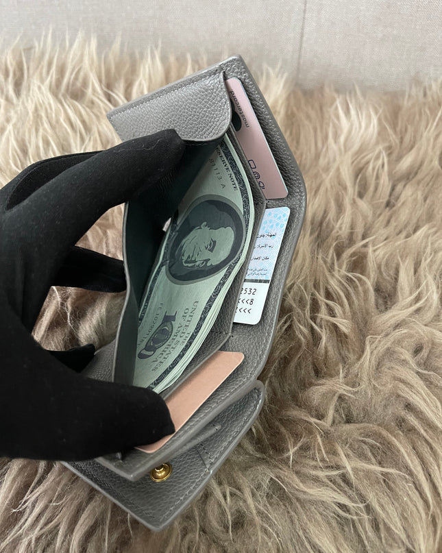 Preloved Authentic Yves Saint Laurent Trifold Compact Wallet
