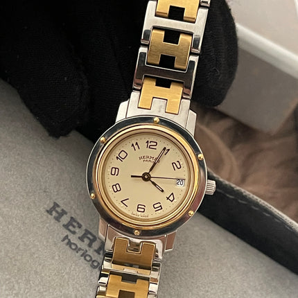 Preloved Authentic Hermès Clipper Watch (2-Tone)