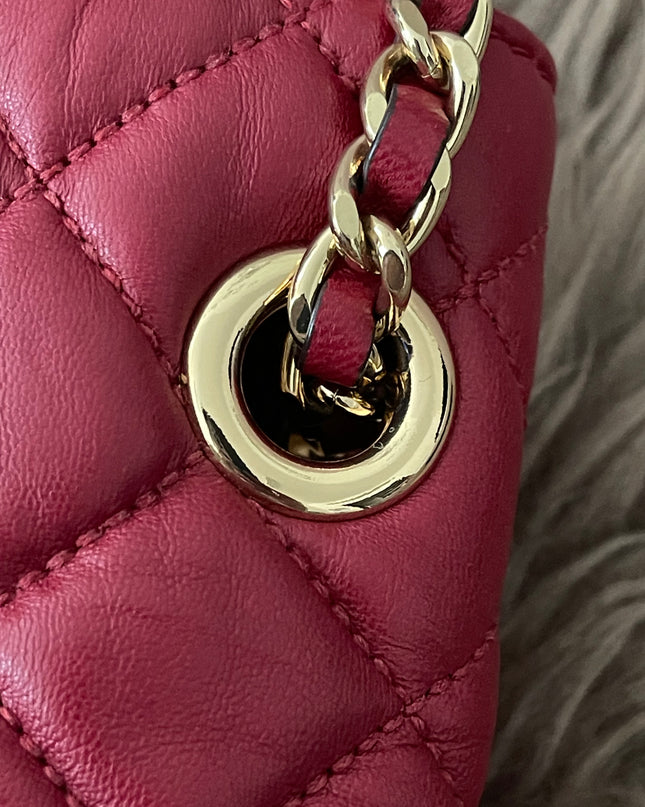 Preloved Authentic Michael Kors Red Vivianne Quilted Leather Shoulder Flap Bag