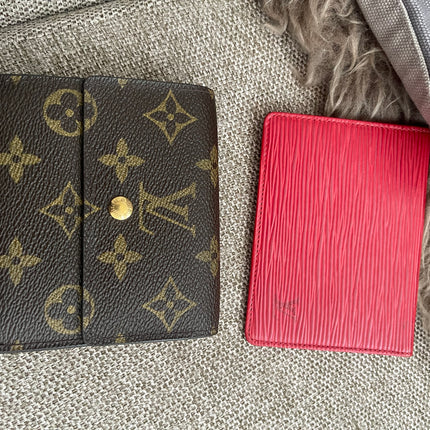 Preloved Authentic LV Bundle Tote, Epi Card Holder & Monogram Wallet