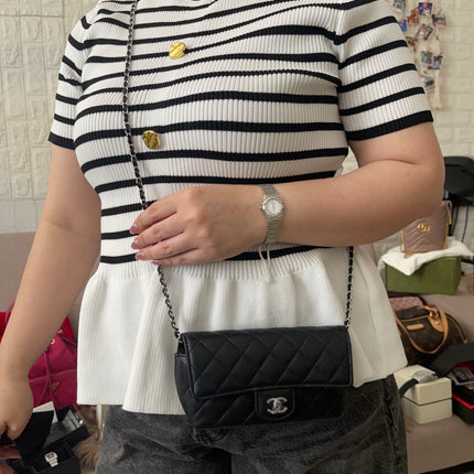 Preloved Authentic Chanel Glasses Case with Chain
