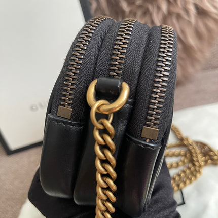 Preloved Authentic Gucci GG Marmont Mini Chain Bag – Black