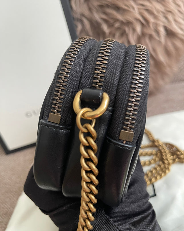 Preloved Authentic Gucci GG Marmont Mini Chain Bag – Black