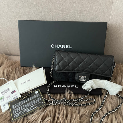 Preloved Authentic Chanel Glasses Case with Chain