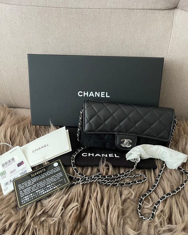 Preloved Authentic Chanel Glasses Case with Chain