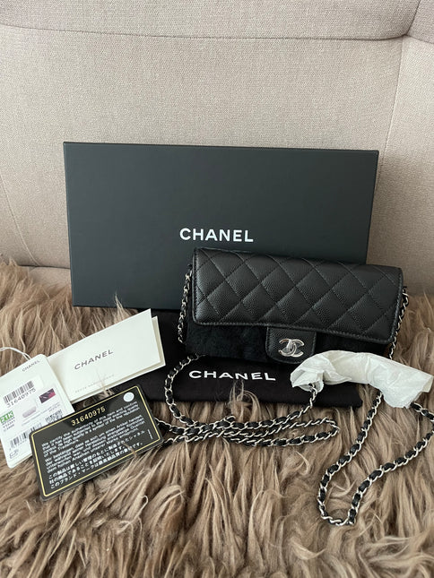 Preloved Authentic Chanel Glasses Case with Chain