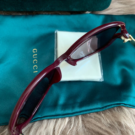 Gucci Burgundy/Black GG00765 Butterfly Sunglasses