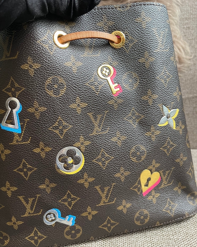 Preloved Authentic Louis Vuitton NéoNoé BB — Monogram Love Lock (Limited Edition)