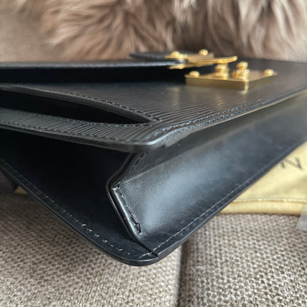 Preloved Authentic Louis Vuitton Epi Leather Sellier Dragonne Clutch – Black (Noir)