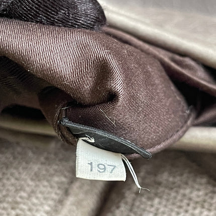 Preloved Autehntic Miu Miu Ruffle Crossbody Bag – Taupe