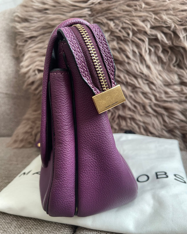Preloved Authentic Marc Jacobs Interlock Saddle Bag in Plum