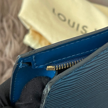 Preloved Authentic Louis Vuitton Saint Jacques bag in blue Epi leather
