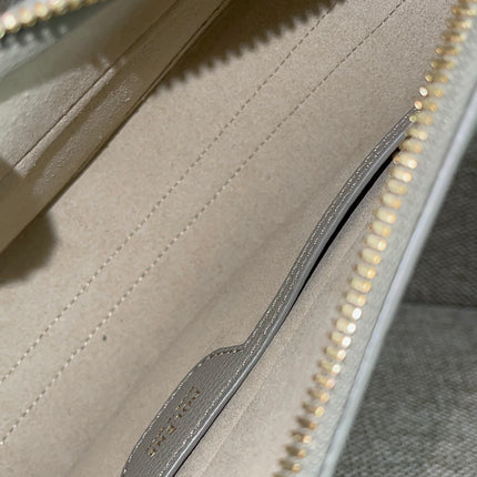 Preloved Authentic Polène Numéro Un Nano – Sage Green Textured Leather