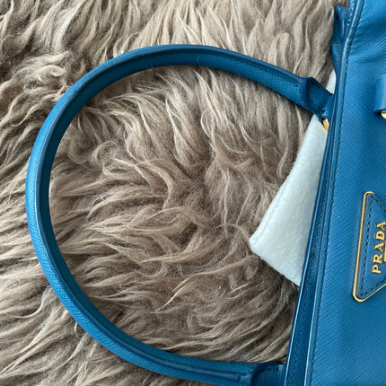 Preloved Authentic Prada Light Blue Galleria Tote Bag