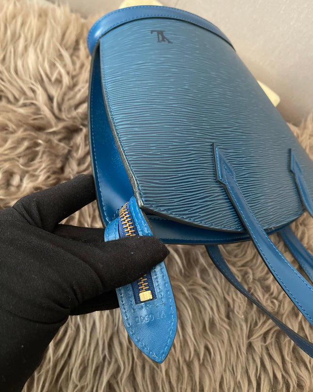 Preloved Authentic Louis Vuitton Saint Jacques bag in blue Epi leather