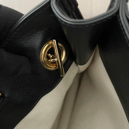 Preloved Authentic Rank A Gucci Horsebit 1955 tote bag in black leather