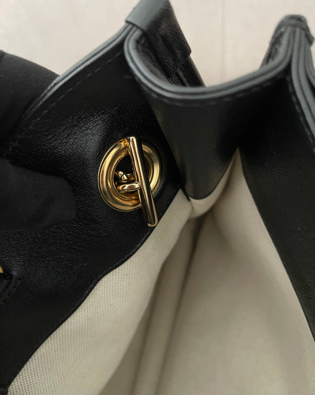 Preloved Authentic Rank A Gucci Horsebit 1955 tote bag in black leather