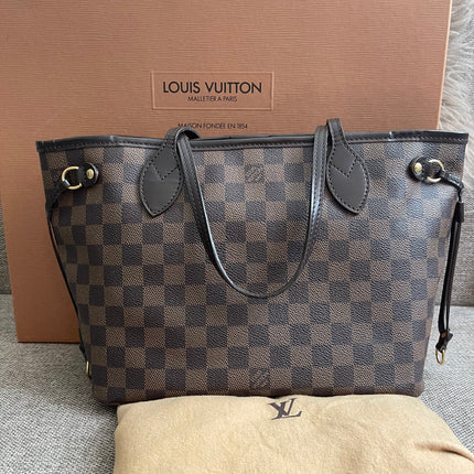 Preloved Authentic Louis Vuitton Neverfull PM — Damier Ebène Canvas
