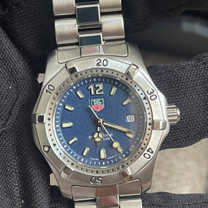 Preloved Authentic TAG Heuer Professional 200m Ladies Watch — Stainless Steel, Blue Dial