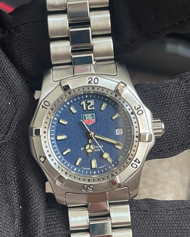 Preloved Authentic TAG Heuer Professional 200m Ladies Watch — Stainless Steel, Blue Dial