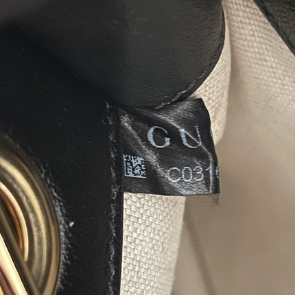 Preloved Authentic Rank A Gucci Horsebit 1955 tote bag in black leather