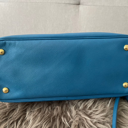 Preloved Authentic Prada Light Blue Galleria Tote Bag