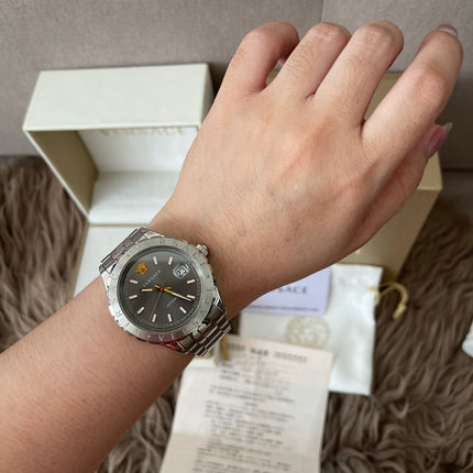 Preloved Authentic Versace Hellenyium Automatic watch with a grey dial