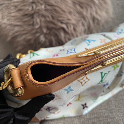 Preloved Authentic Louis Vuitton Monogram Multicolore Judy MM – White