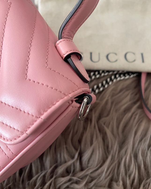Preloved Authentic GUCCI GG Marmont mini top handle bag