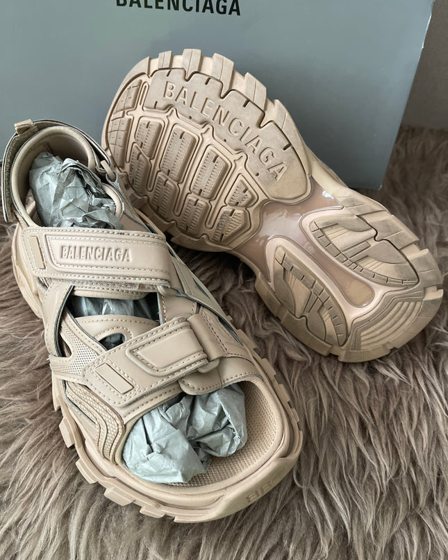 Preloved Authentic Balenciaga Track sandals in beige