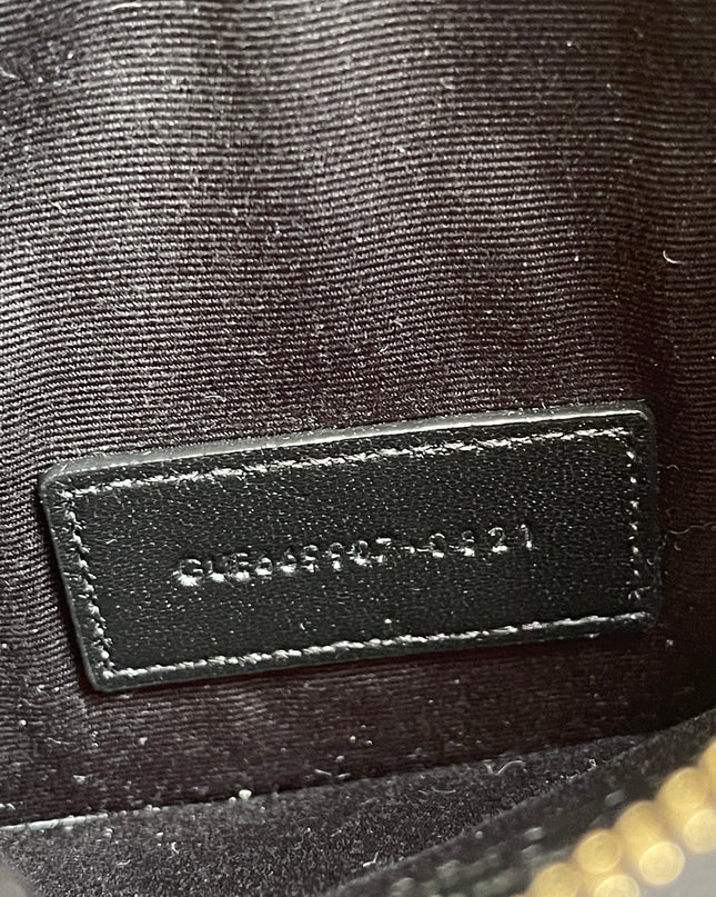 Preloved Authentic Saint Laurent Pouch Avenue Black Python Chain Bag