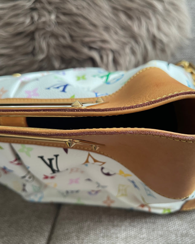 Preloved Authentic Louis Vuitton Monogram Multicolore Judy MM – White