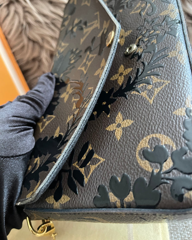 Preloved Authentic LV Félicie Pochette – Limited Edition Floral Jacquard Canvas