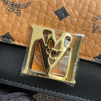 Preloved Authentic MCM Mena Trifold Wallet – Cognac Visetos