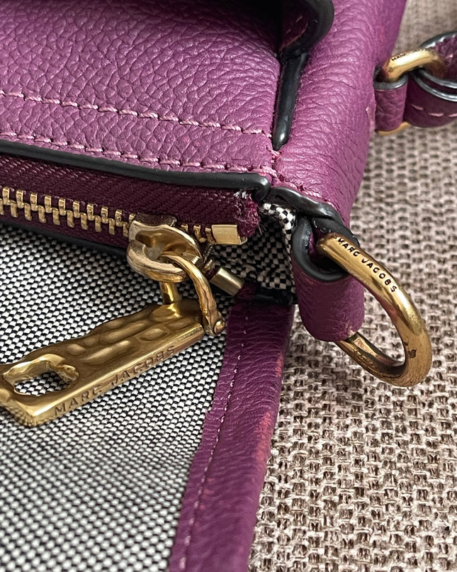 Preloved Authentic Marc Jacobs Interlock Saddle Bag in Plum