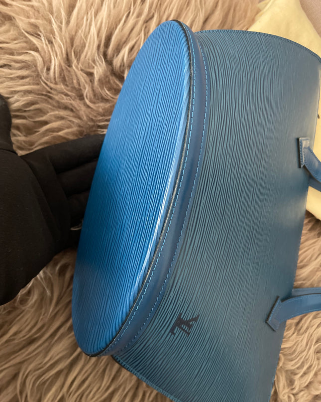 Preloved Authentic Louis Vuitton Saint Jacques bag in blue Epi leather