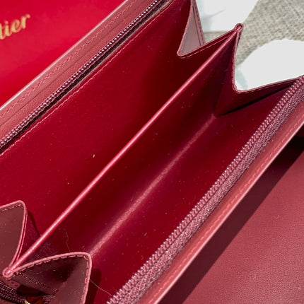 Preloved Authentic Cartier Must de Cartier Long Wallet in Bordeaux