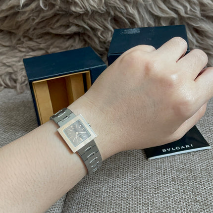 Preloved Authentic Bvlgari Quadrato SQ22 SS Ladies Watch