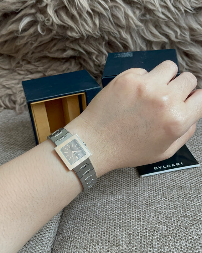Preloved Authentic Bvlgari Quadrato SQ22 SS Ladies Watch