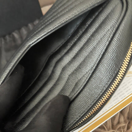 Preloved Authentic Saint Laurent Mini Lou Camera Bag in black quilted leather with gold-tone hardware